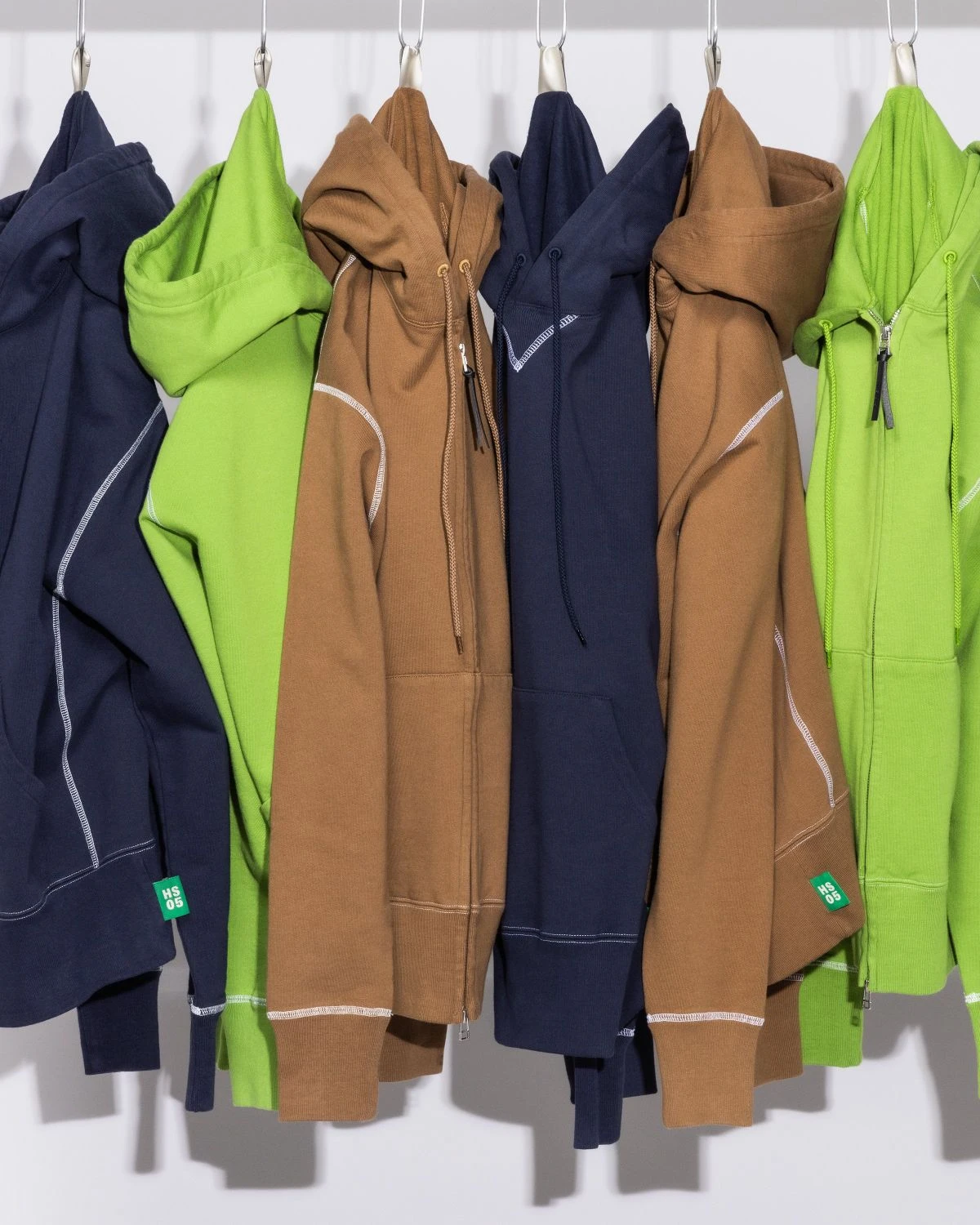 Highsnobiety – Contrast Stitch Fleece Hoodie Green - Image 8