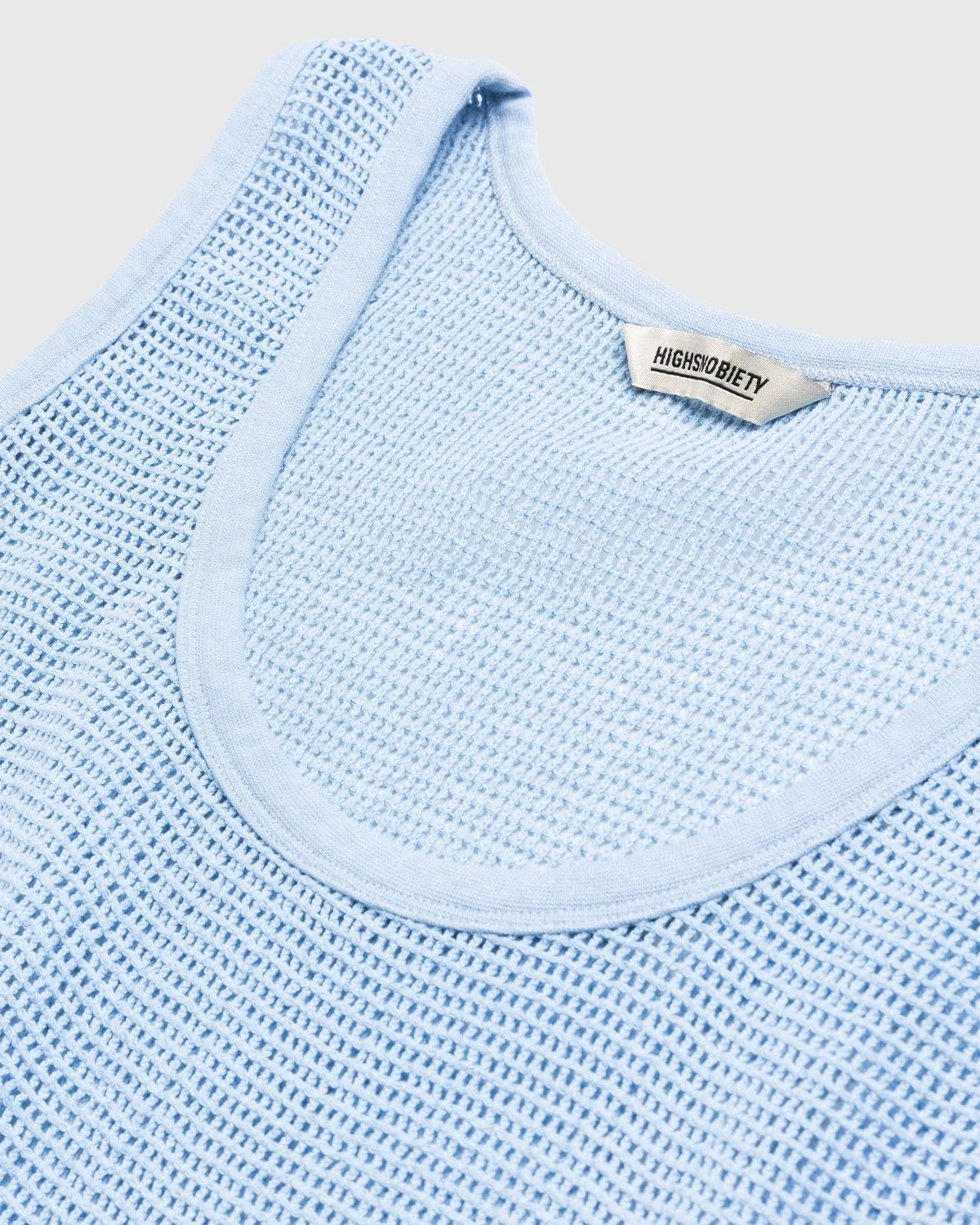 Highsnobiety – Cotton Mesh Knit Tank Top Blue - Image 6