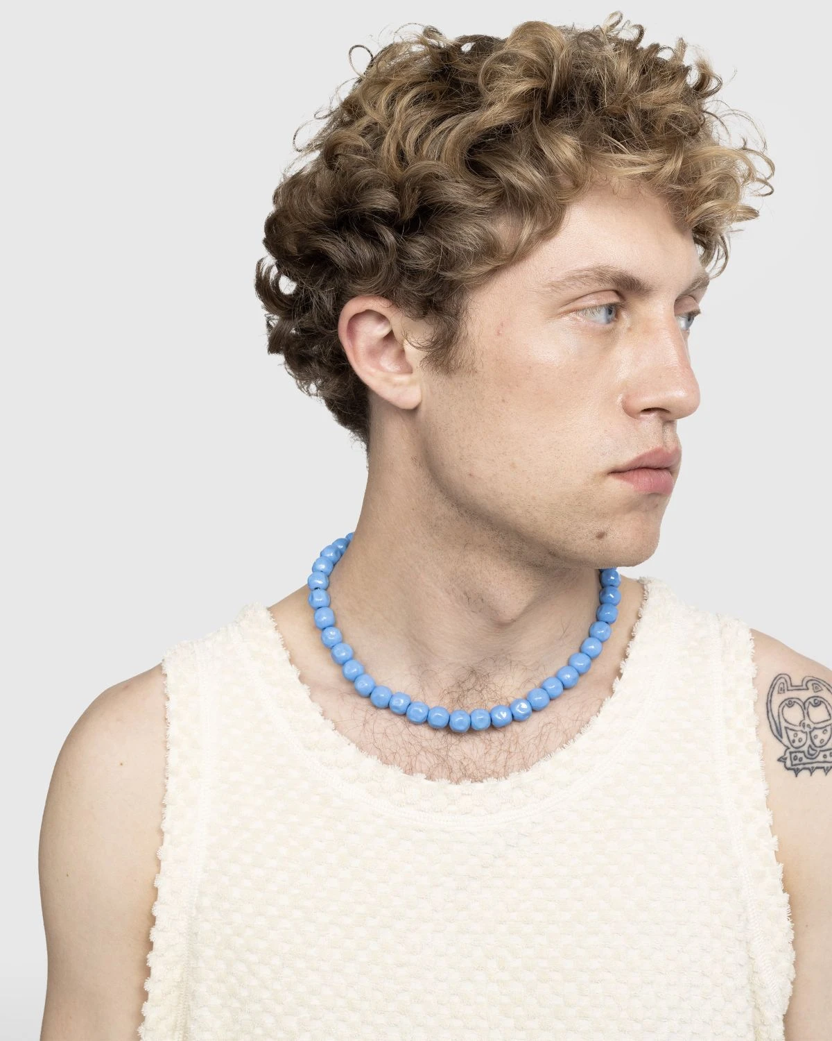 Jil Sander – Cotton Blend Terry Tank Top Beige - Image 5