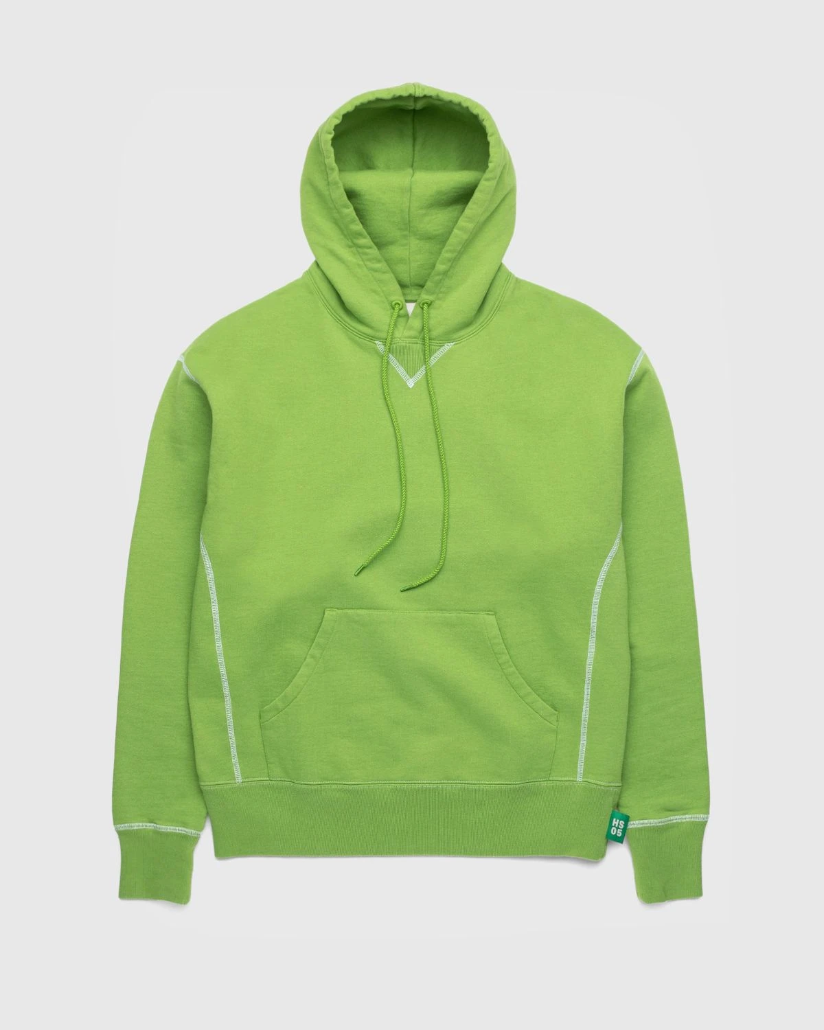 Highsnobiety – Contrast Stitch Fleece Hoodie Green