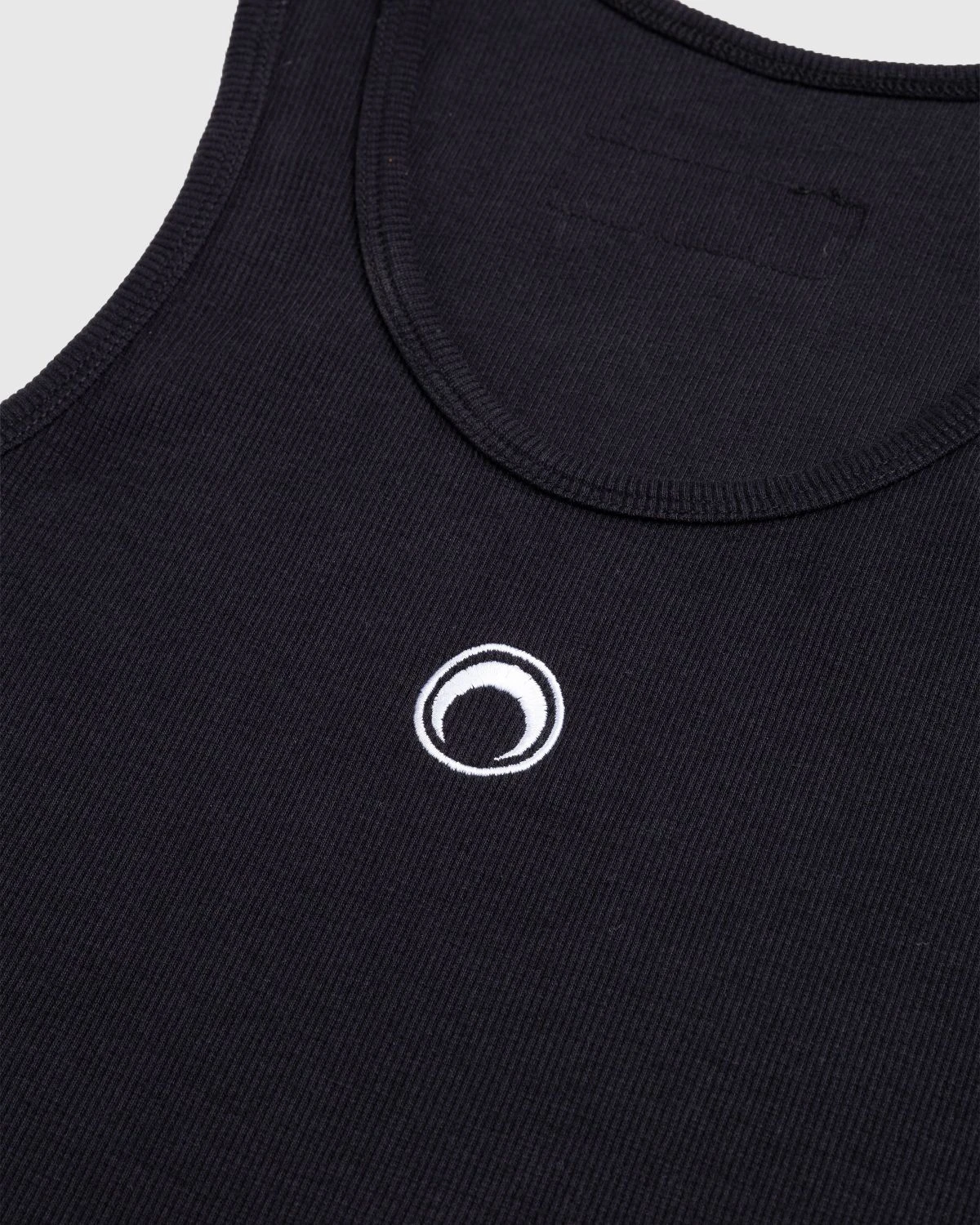Marine Serre β Organic Cotton Fitted Tank Top Black - Image 6