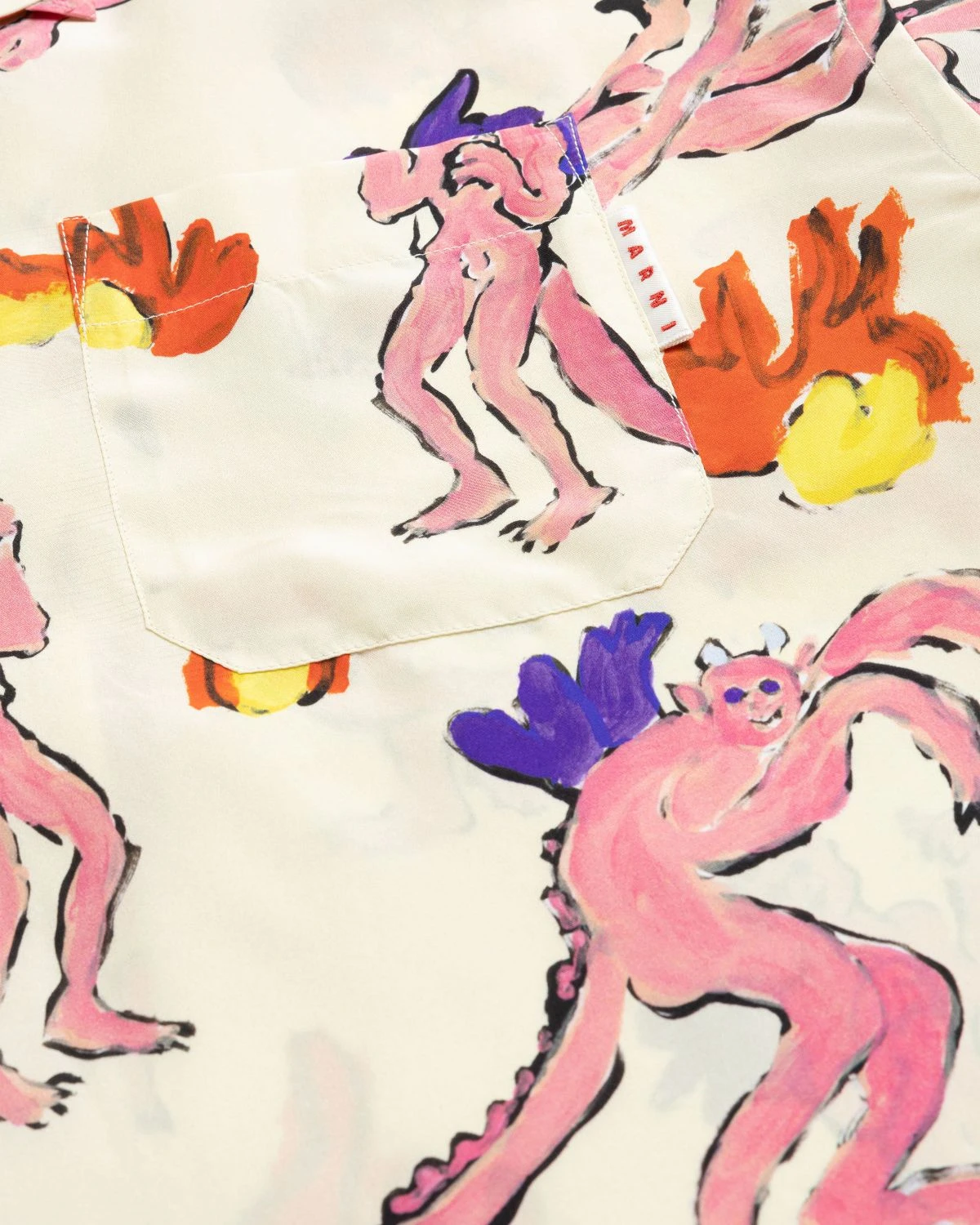 Marni – Printed Silk Button-Up Shirt Multi - Image 5