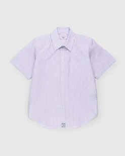 Martine Rose – Classic Short-Sleeve Button-Down Shirt Lilac And White Stripe