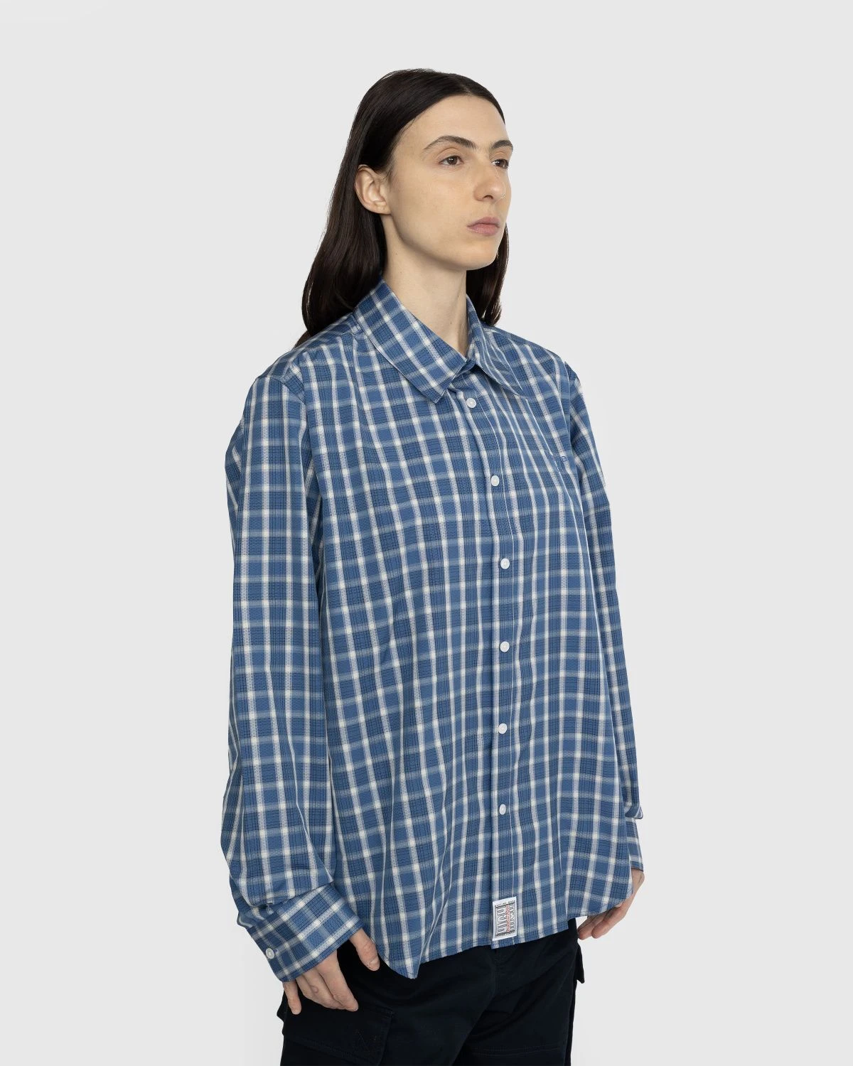 Martine Rose – Classic Check Button-Down Shirt Blue - Image 4