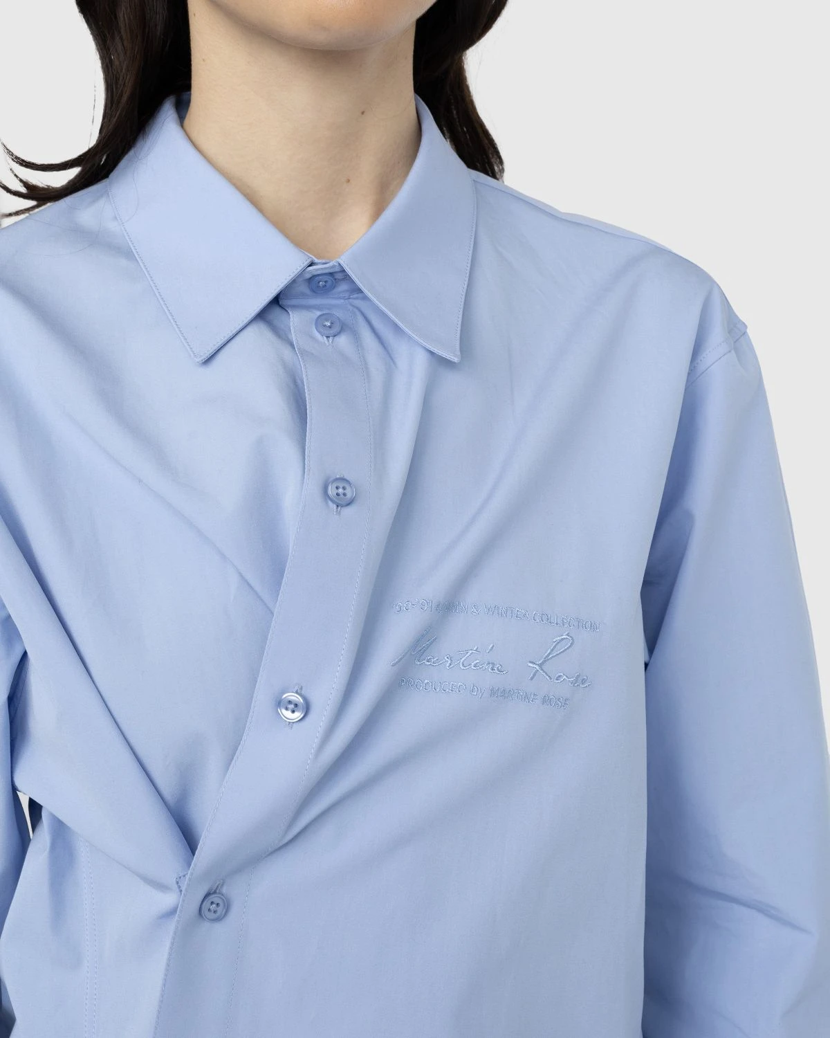 Martine Rose – Wrap Shirt Blue - Image 5