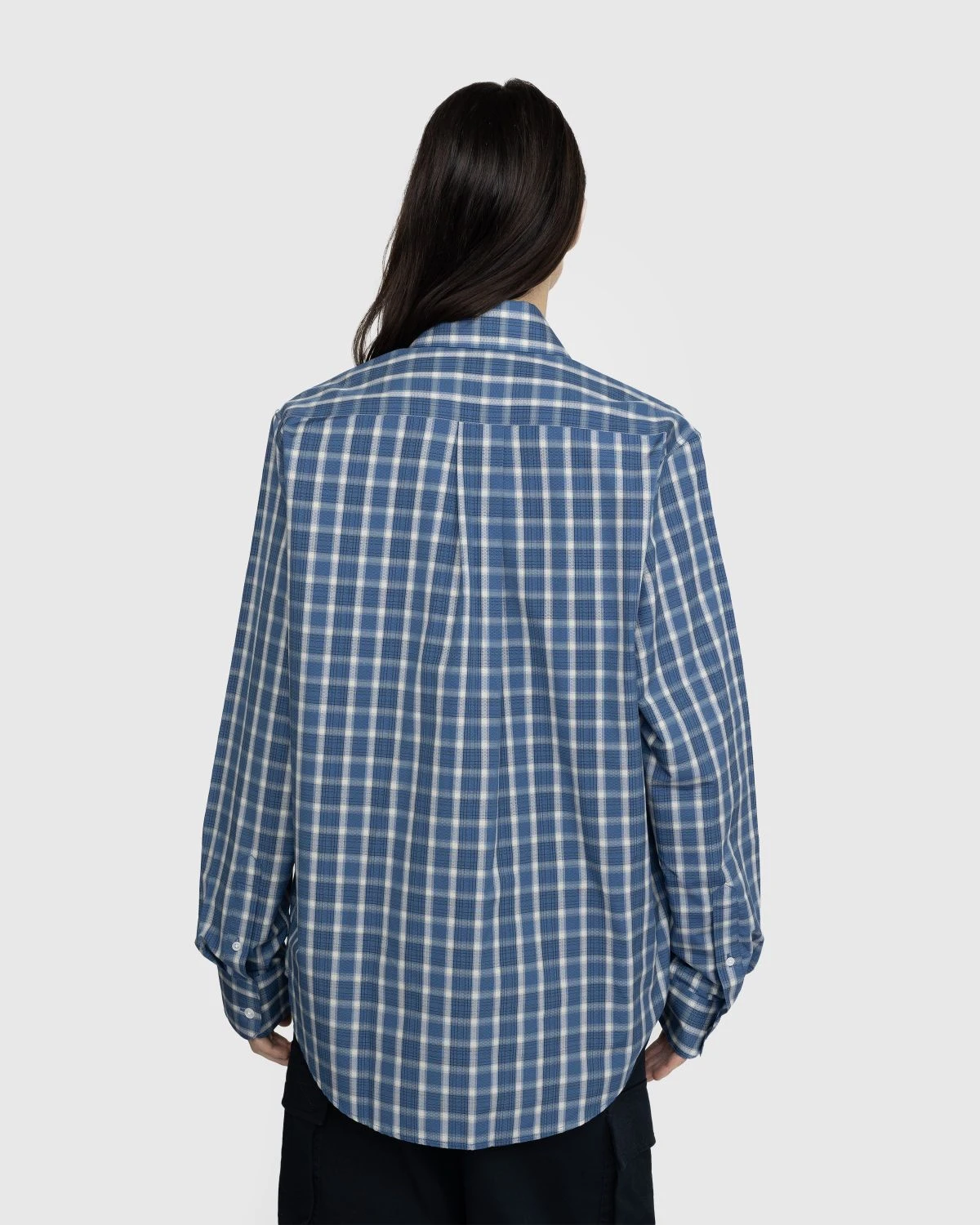 Martine Rose – Classic Check Button-Down Shirt Blue - Image 3