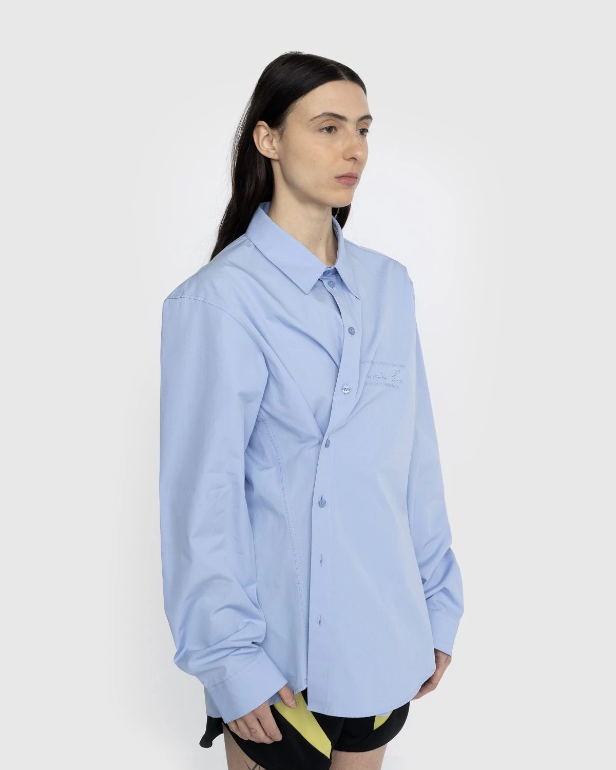 Martine Rose – Wrap Shirt Blue - Image 4