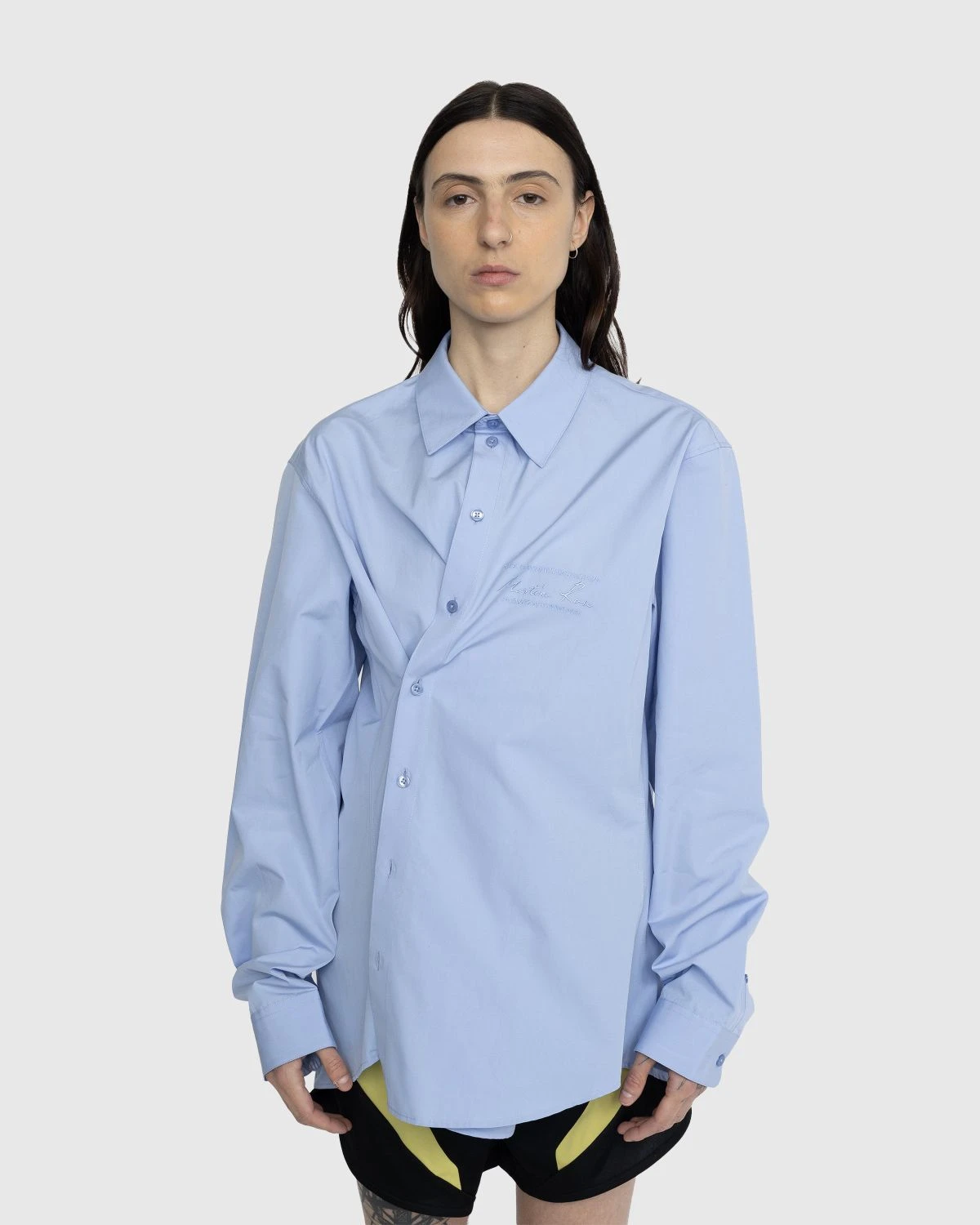 Martine Rose – Wrap Shirt Blue - Image 2