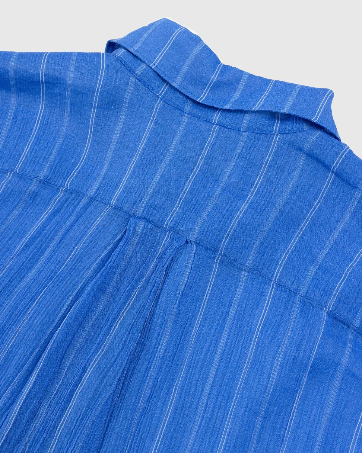 Our Legacy – Initial Shirt Blue Rayon Plait Stripe - Image 6