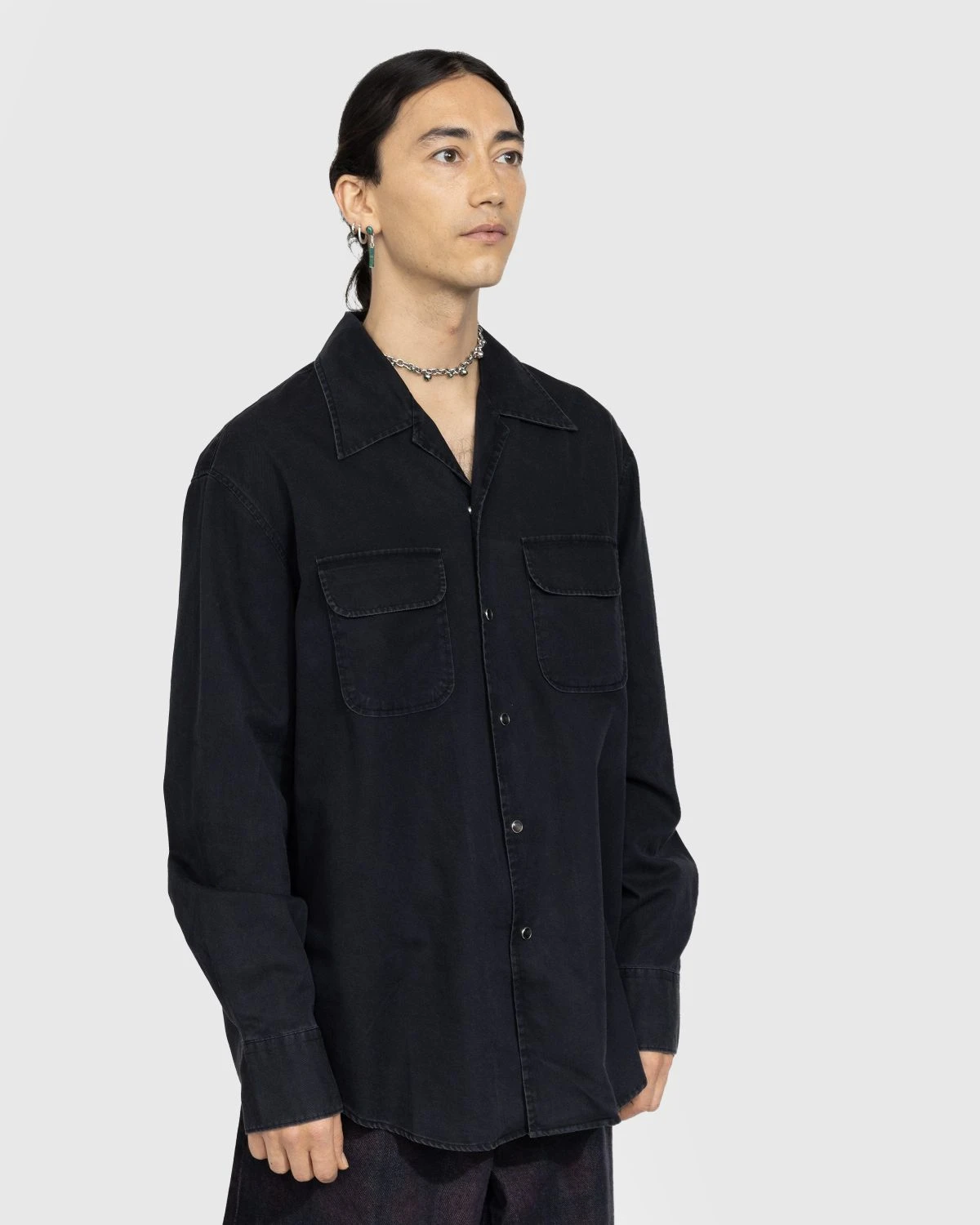 Our Legacy – Poco Shirt Black Cosmic Twill - Image 2