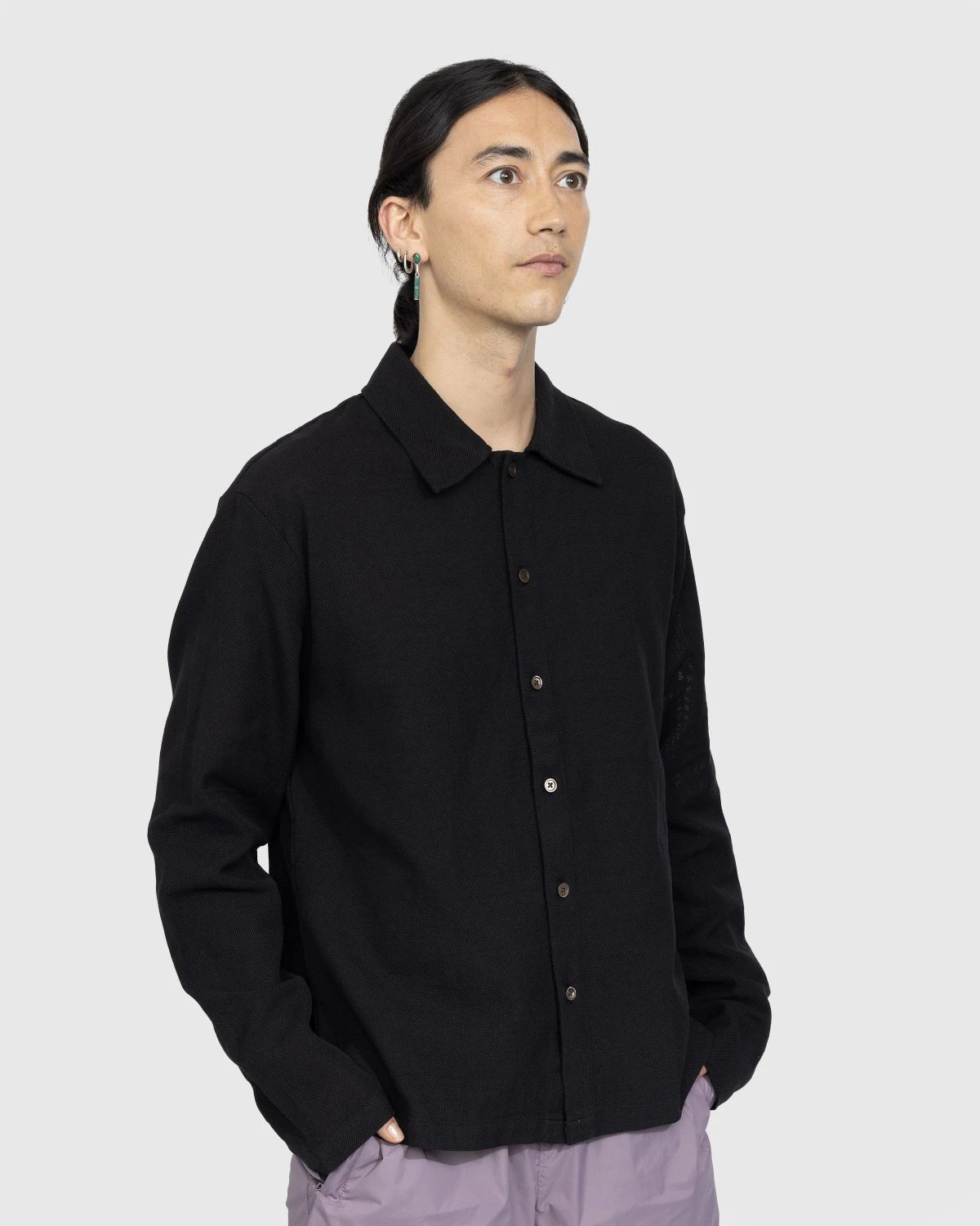 Our Legacy – Isola Shirt Black Sparse Panama Cotton - Image 2