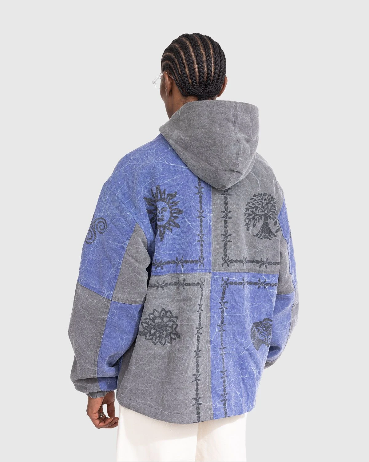 Patta – Symbols Zip Hooded Jacket Odyssey Grey - Image 3