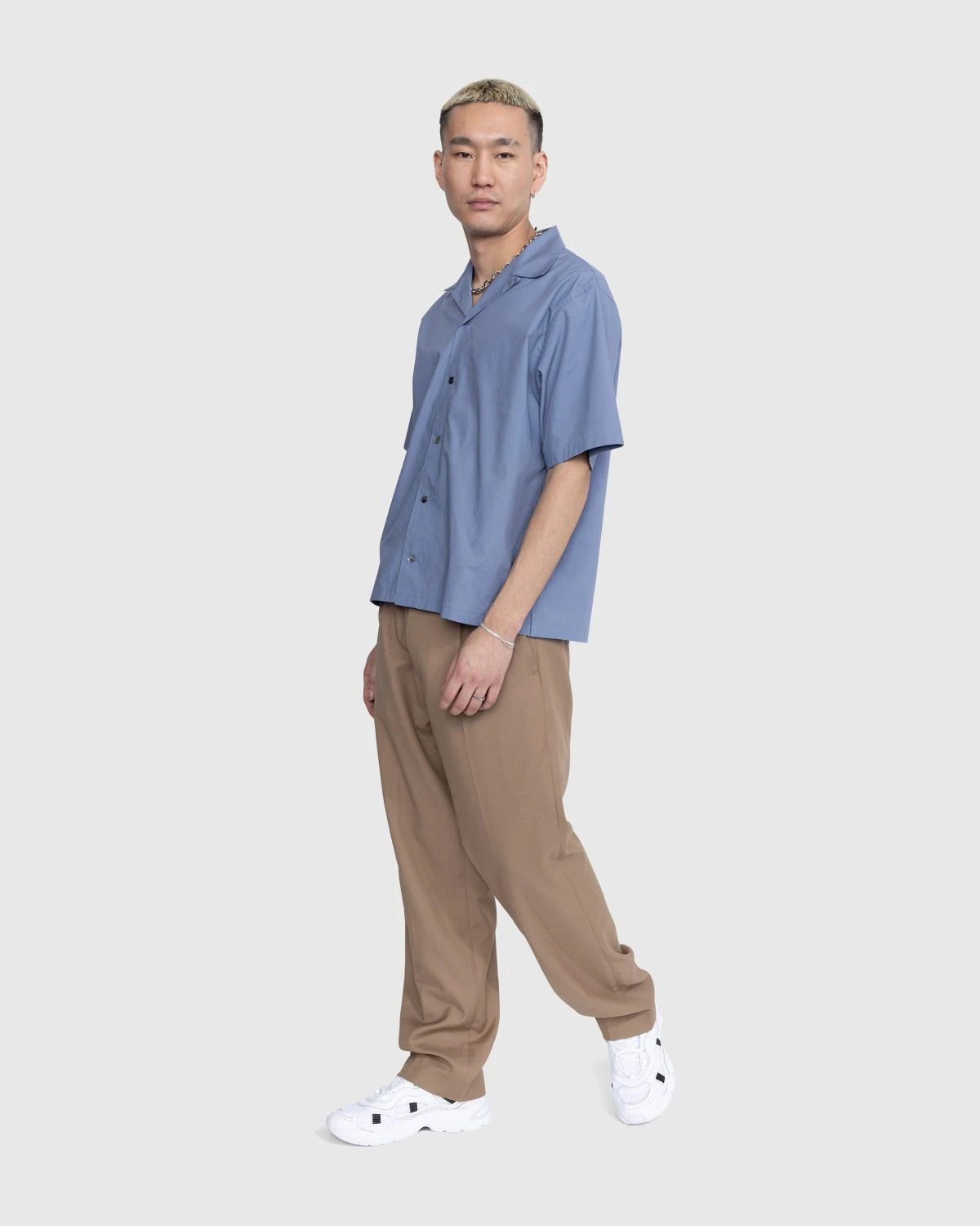Highsnobiety – Poplin Short-Sleeve Shirt Blue - Image 5