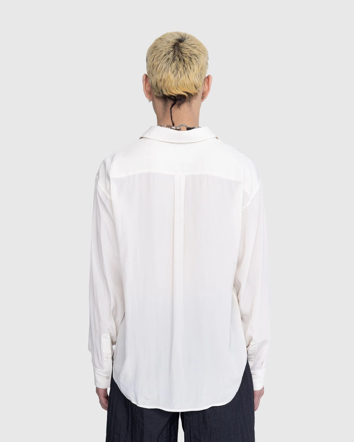 Highsnobiety – Lightweight Long-Sleeve Shirt White - Image 3