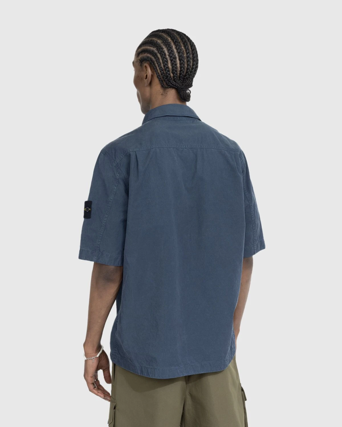 Stone Island β Overshirt M/Corta Blue 11429 - Image 3