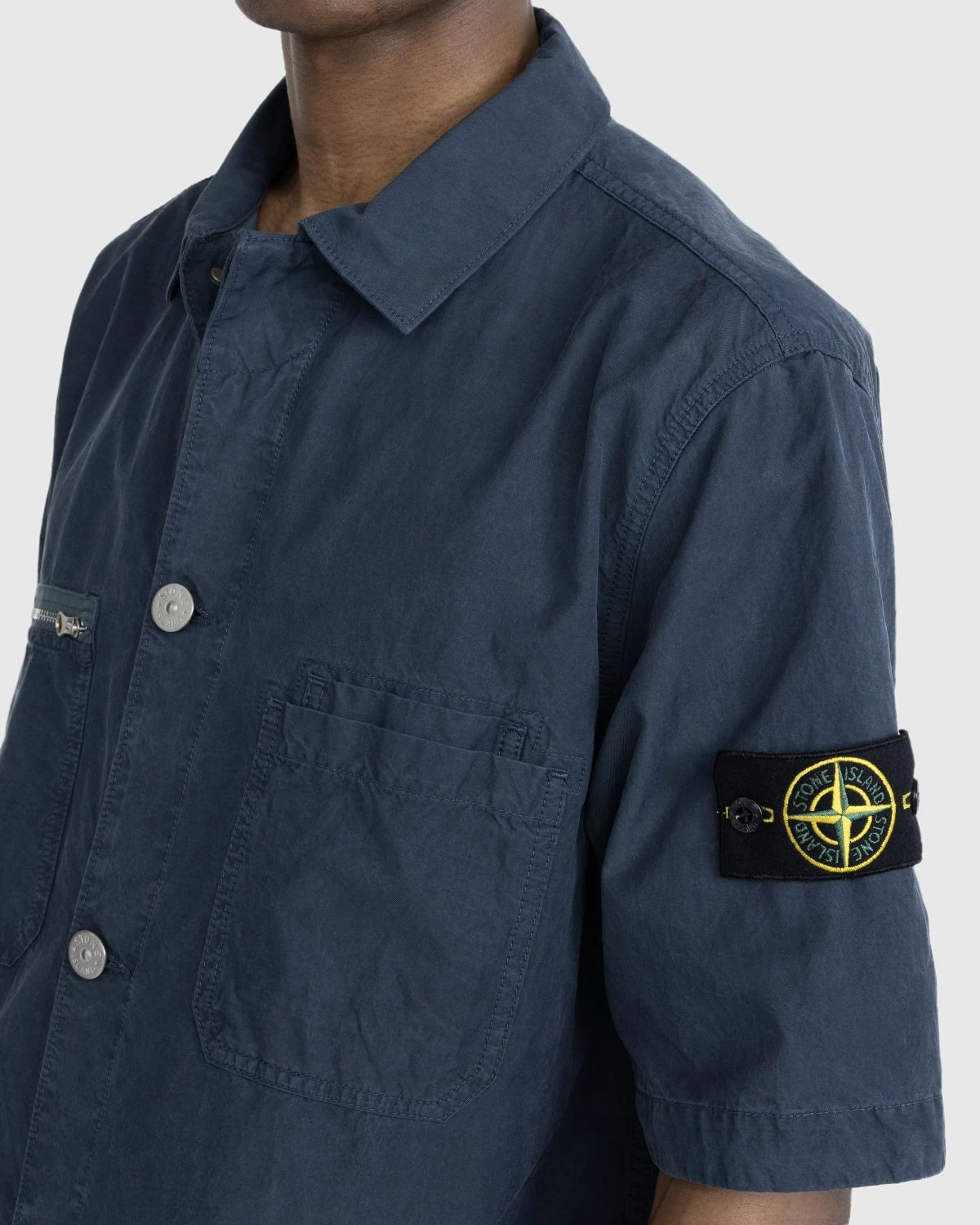 Stone Island β Overshirt M/Corta Blue 11429 - Image 4