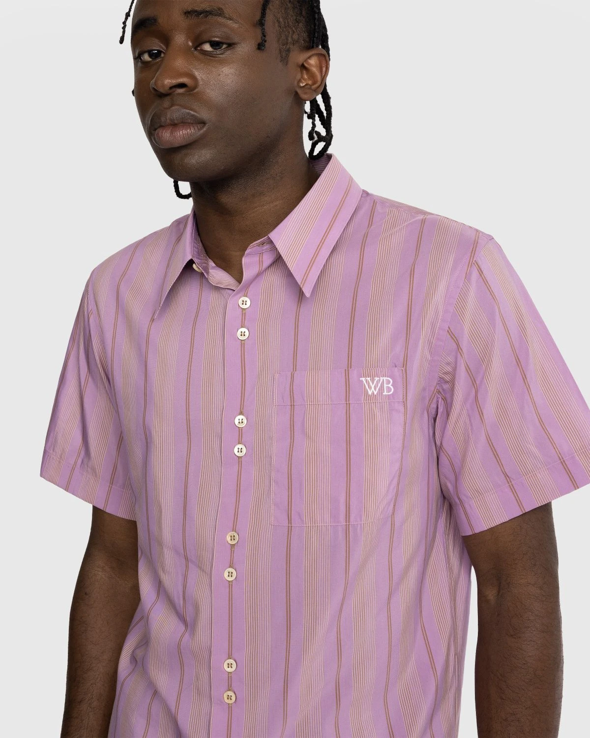Wales Bonner β Rhythm Striped Shirt Pink - Image 5