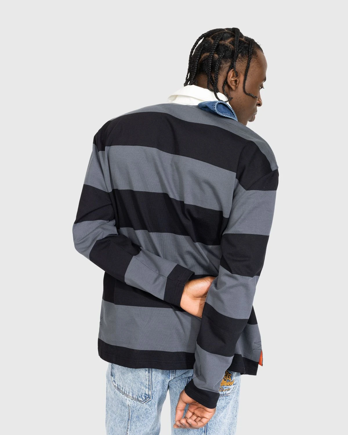 Y/Project – Triple Collar Rugby Polo Black/Grey - Image 3