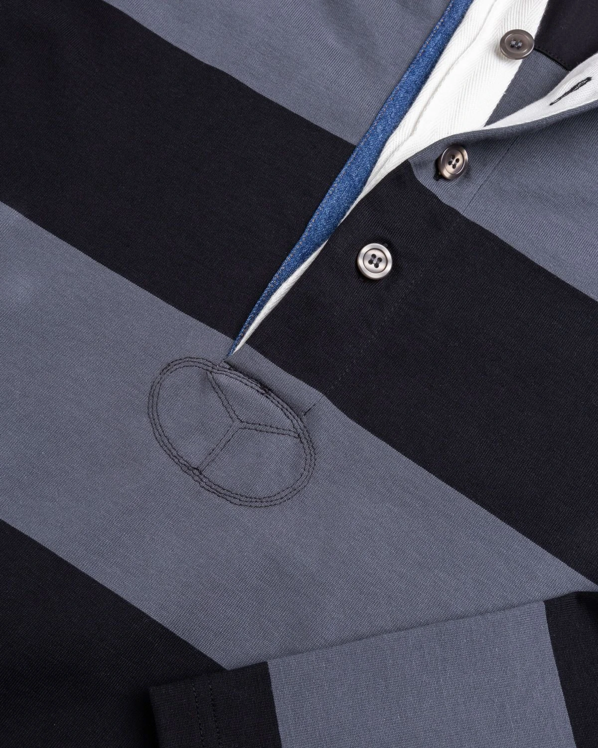 Y/Project – Triple Collar Rugby Polo Black/Grey - Image 6